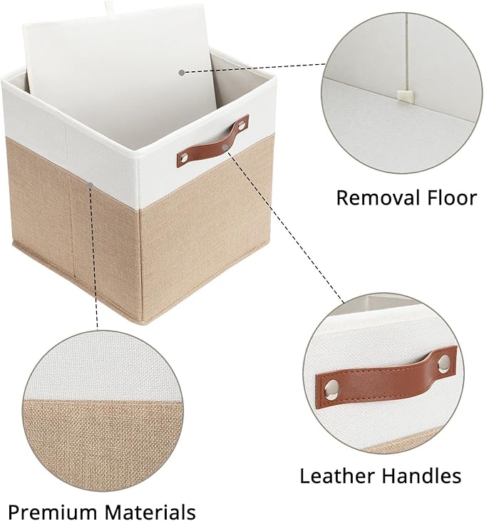 HNZIGE Fabric Storage Baskets Cubes Bins - Image 2