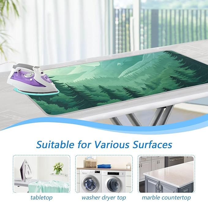Mountain Forest Trees Green 02 Ironing Mat - Image 5