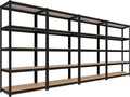 HOMEDANT House Black 5-Tier Laminated Metal Shelving Unit Adjustable Storage by TheBestOrganizingSolution