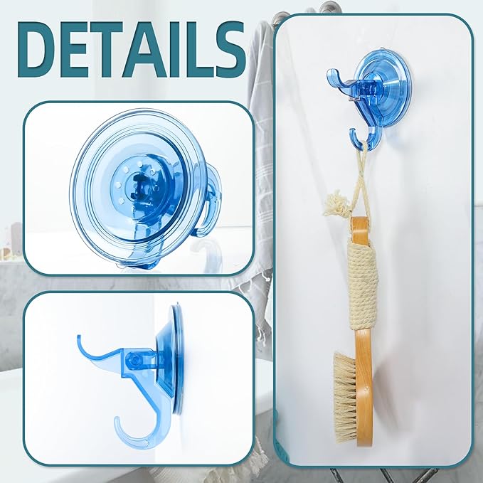 Antimbee 3 Pack Suction Hooks, Kitchen-Up to 11 lbs on Smooth Surface - Image 2