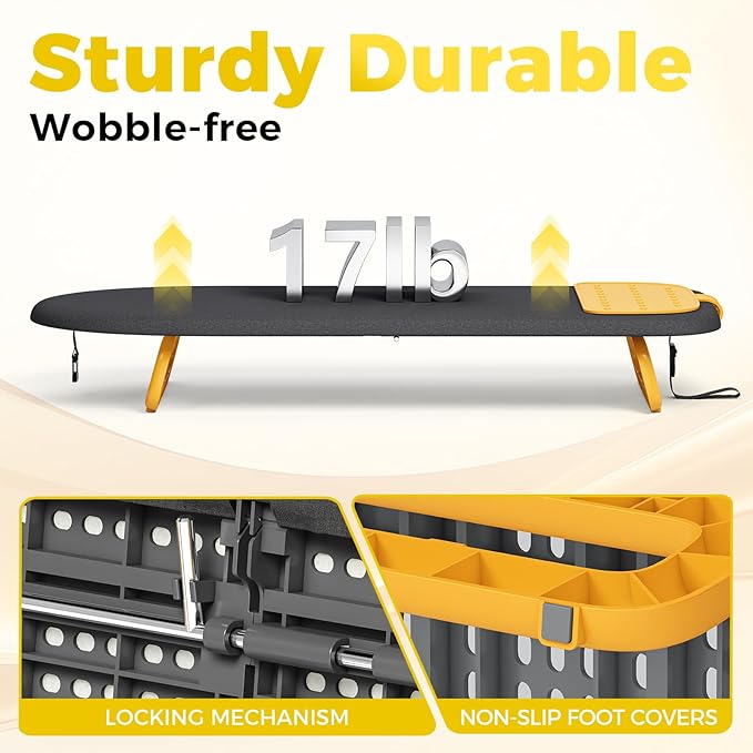 KINGBOARD Tabletop Ironing Board, Small Ironing Board - Image 6