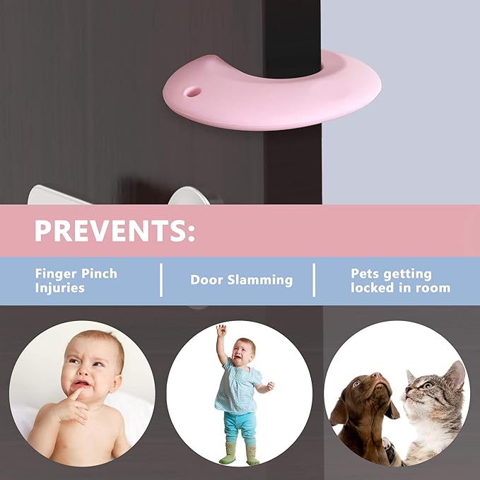 Silicone Door Pinch Guard and Door Slam Stopper, Durable Finger Pinch Guard - Image 2