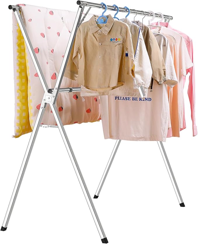 funest Drying Rack Clothing, 79 Inches Adjustble & Foldable Laundry Drying Rack - Image 8