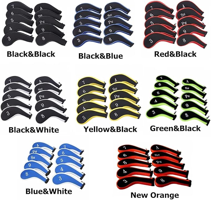 Sword &Shield sports Neoprene Zipper Golf Club Iron Head Covers Iron Covers - Image 4