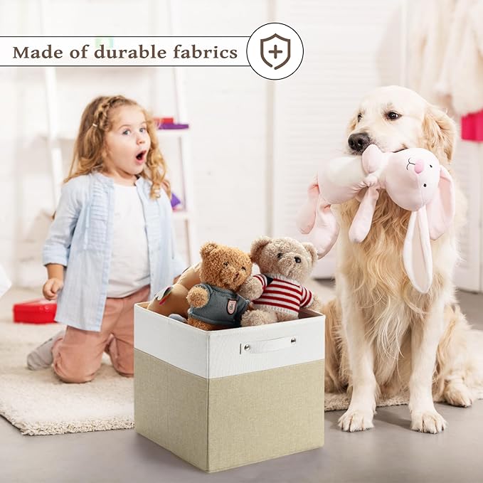 13 x 13 Inch Fine Linen Storage Bins - Image 2