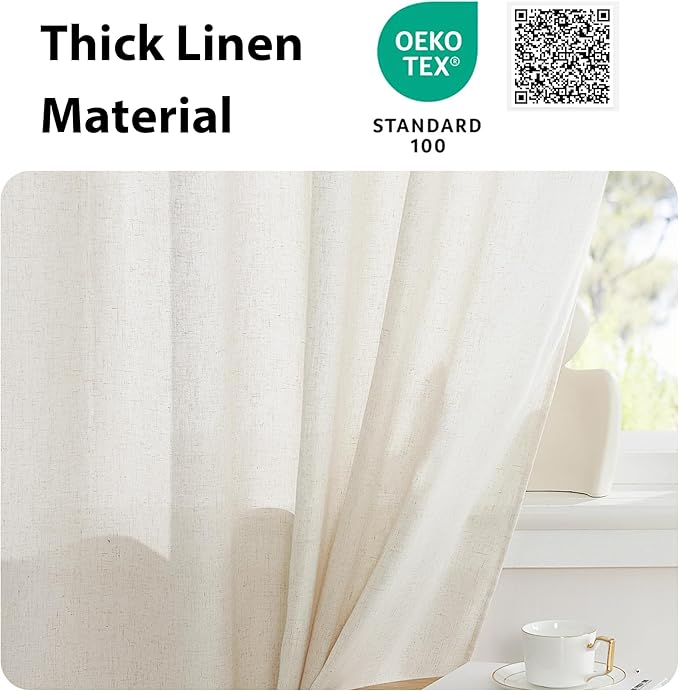 NICETOWN Side Door Curtains for Small Window, French Front Door Window Treatment - Image 2