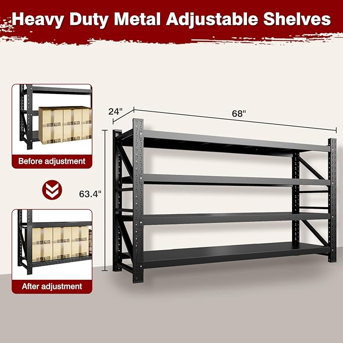 8000LBS Metal Steel Storage Shelves - Image 2