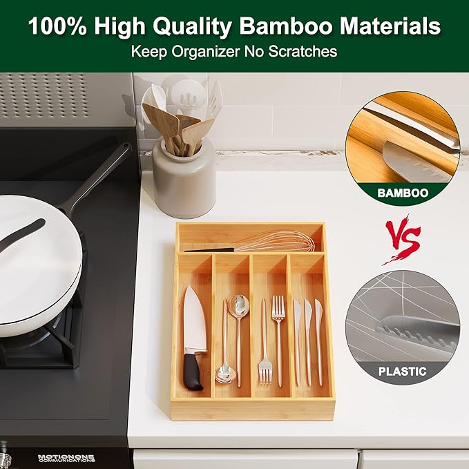 Bellsal Utensil Organizer 10 Inch Silverware Tray - Image 4