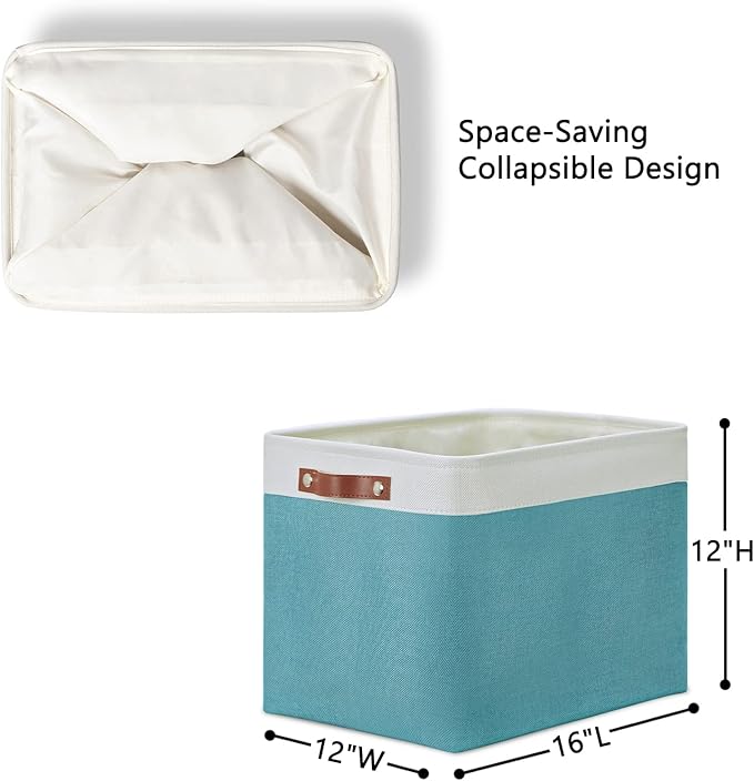 DULLEMELO Large Closet Storage Baskets Canvas Storage Baskets - Image 2