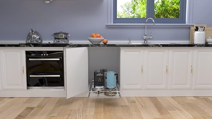 ROOMTEC Pull Out Cabinet Organizer, Cabinet Pull Out Shelves 11" W x 21" D - Image 7