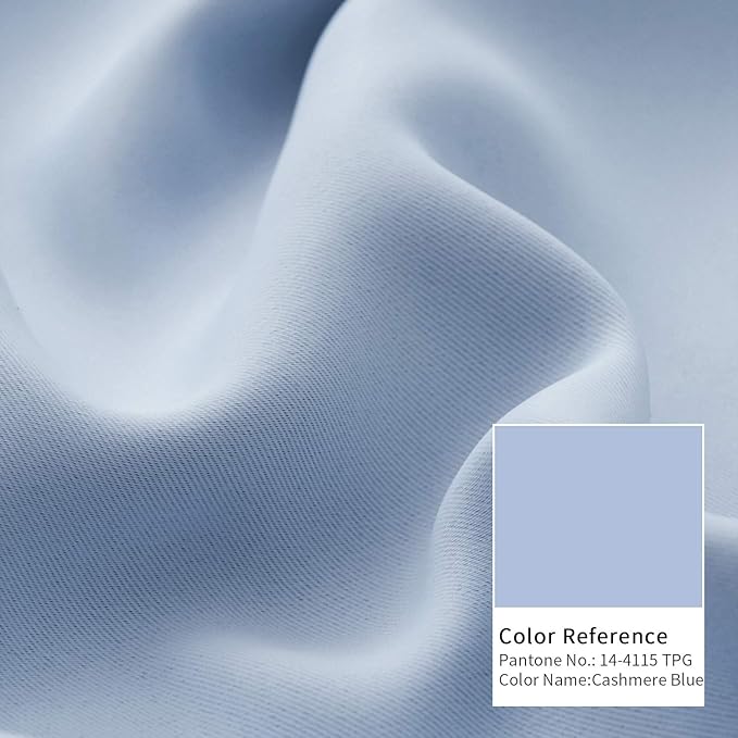 BGment Light Blue Blackout Curtains 36 Inch Length - Image 7
