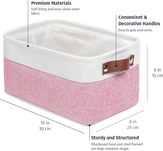 OrganiHaus Small Fabric Storage Bins - Image 2