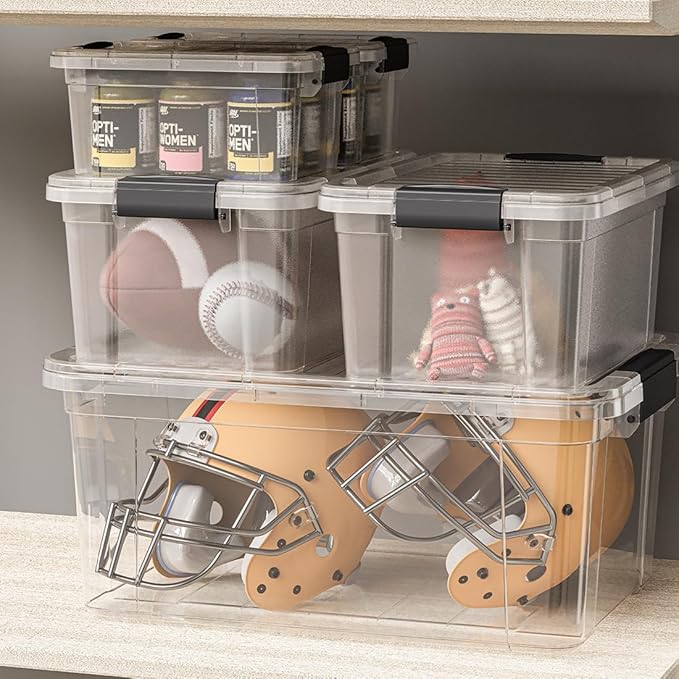 Superio Storage Bins with Lids, Stackable Totes, BPA Free, Odor Free, Organizer - Image 9