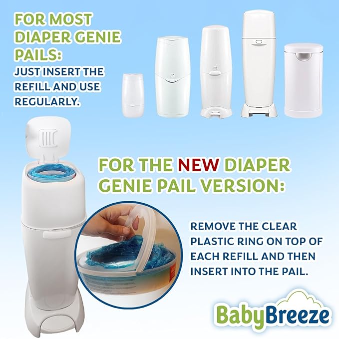 BabyBreeze Diaper Pail Refill Bags Compatible - Image 2