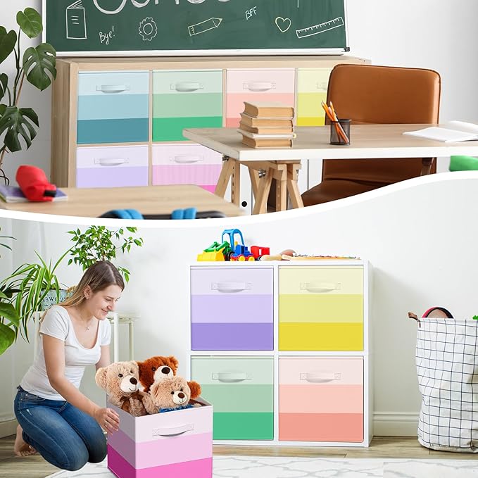 6 Pcs Fabric Storage Cubes Bins - Image 6