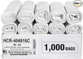 Aluf Plastics High Density Trash Bags, 45 Gallon, 16 Micron, by AlufPlastics