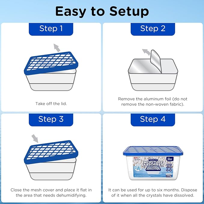 W&E Choice Moisture Absorbers, Portable Humidity Absorber Boxes - Image 9