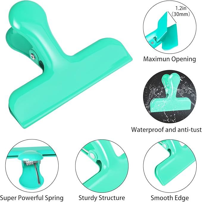 Bag Clips Heavy Duty Stainless Steel Chip Clips, Food Bags Clamp Great - Image 3