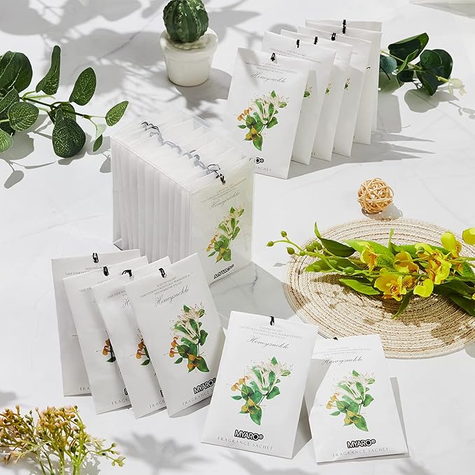 MYARO 12 Packs Honeysuckle Scented Sachets - Image 3
