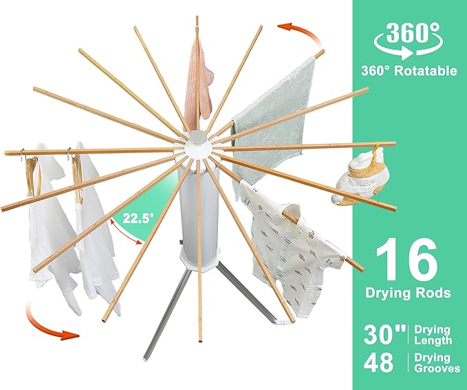 Cylinder Tripod Clothes Drying Rack - Image 4