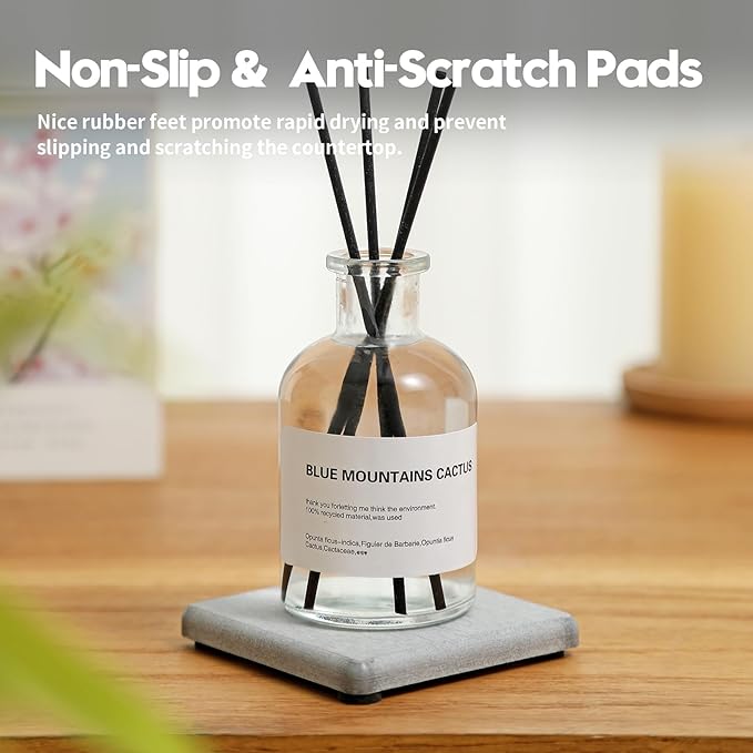 4PCS Bathroom Sink Vanity Trays, Diatomaceous Earth Quick Stone Drying Mat - Image 5
