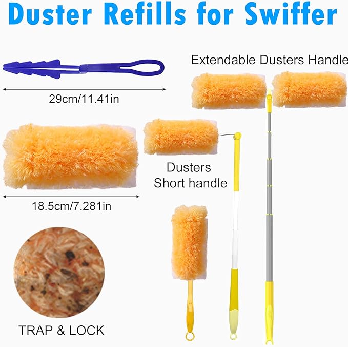 20 Count Heavy Duty Duster Kit for Swiffer Duster, Unscented Disposable Dusters - Image 2