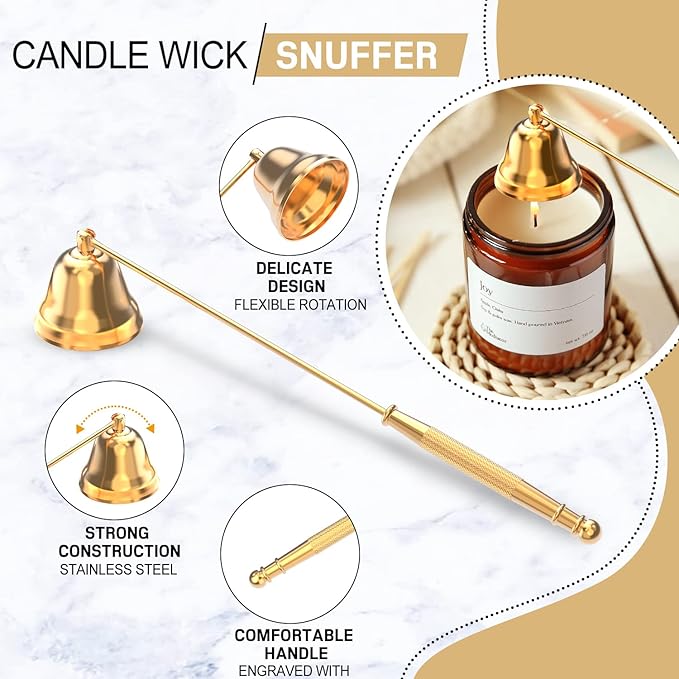 5 in 1 Candle Accessory Set, Candle Wick Trimmer Cutter, Candle Wick Dipper - Image 3