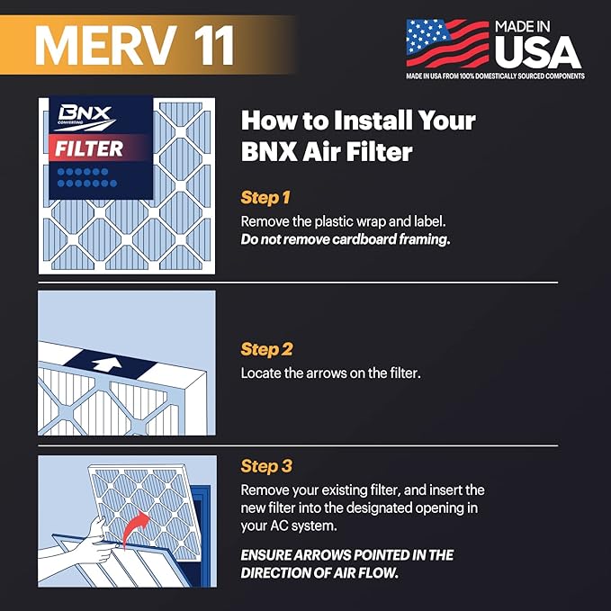 BNX TruFilter 20x23x1 Air Filter MERV 11- MADE IN USA - Image 4