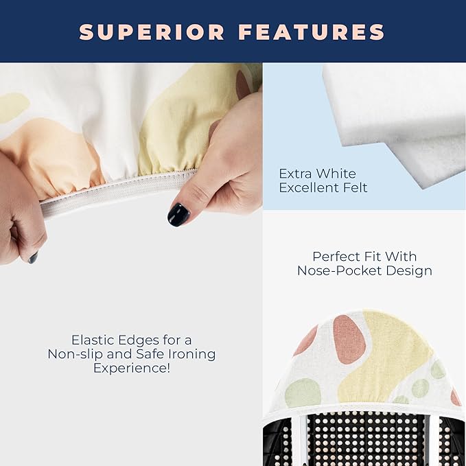 Ironing Board Cover and Pad Extra Thick Heavy Duty Padded 4 Layers Non Stick - Image 3