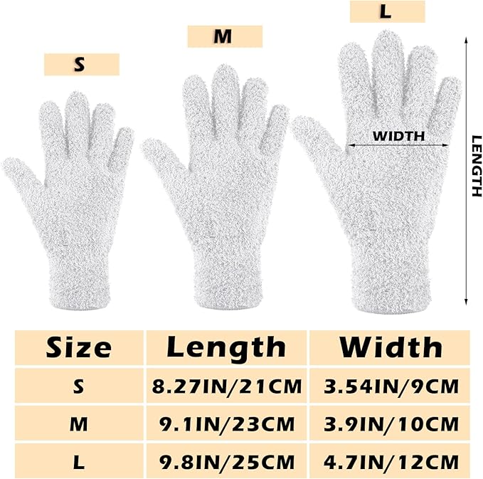 Patelai 3 Pairs Microfiber Plant Dusting Gloves Leaf Cleaning Gloves - Image 4