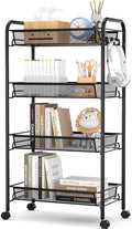 TOOLF 4-Tier Rolling Cart, Metal Utility Cart by TOOLF