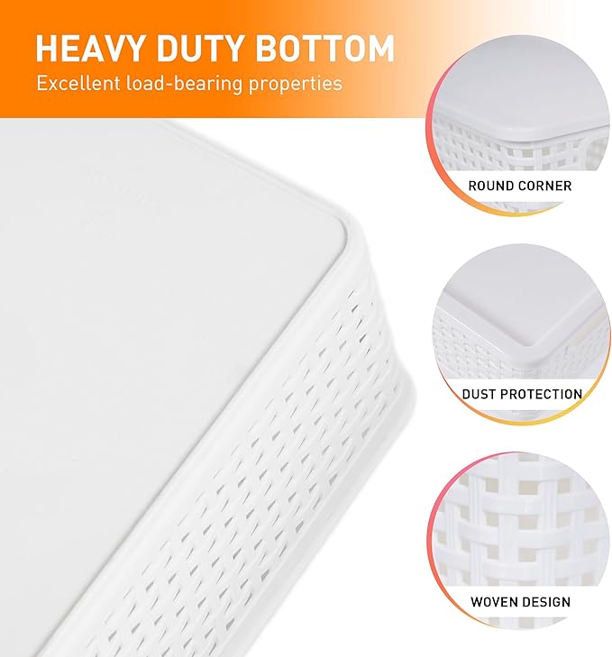 Plastic Storage Baskets With Lid, Storage Bins - Image 3