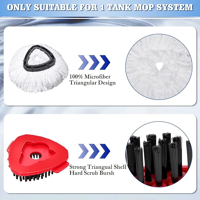 4 Pack Mop Replacement Heads Compatible - Image 2