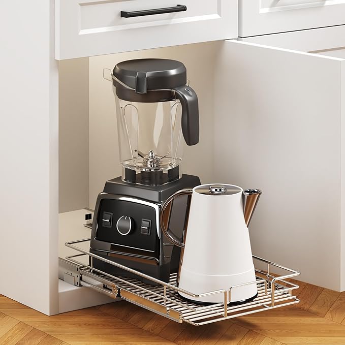 Pull Out Cabinet Organizer 10½" W x 21½" D, Heavy Duty Cabinet Pull Out Shelves - Image 5