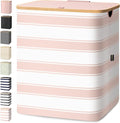 BALEINE Laundry Hamper with Lid, Tall Laundry Baskets with Bamboo Pull Handles by BALEINE