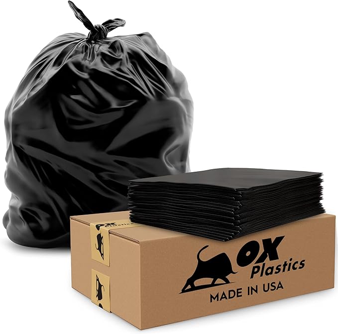 OX Plastics Black Trash Bags - Image 6