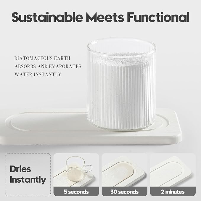 2Pack Water Absorbing Stone Tray - Image 5