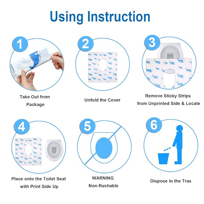 20 Pack Toilet Seat Covers Disposable, Extra Large Disposable Toilet Seat Covers - Image 7