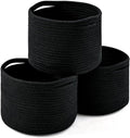 Small Black Baskets for Organizing, Storage Baskets for Shelves, Small Woven by ICERZCZ