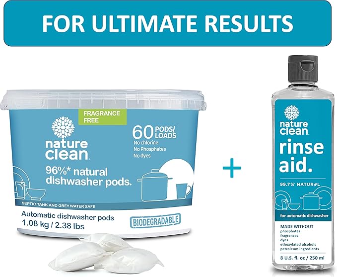 Nature Clean All Natural Dishwasher Rinse Aid Cleaner, Liquid Dishwasher Rinse - Image 5