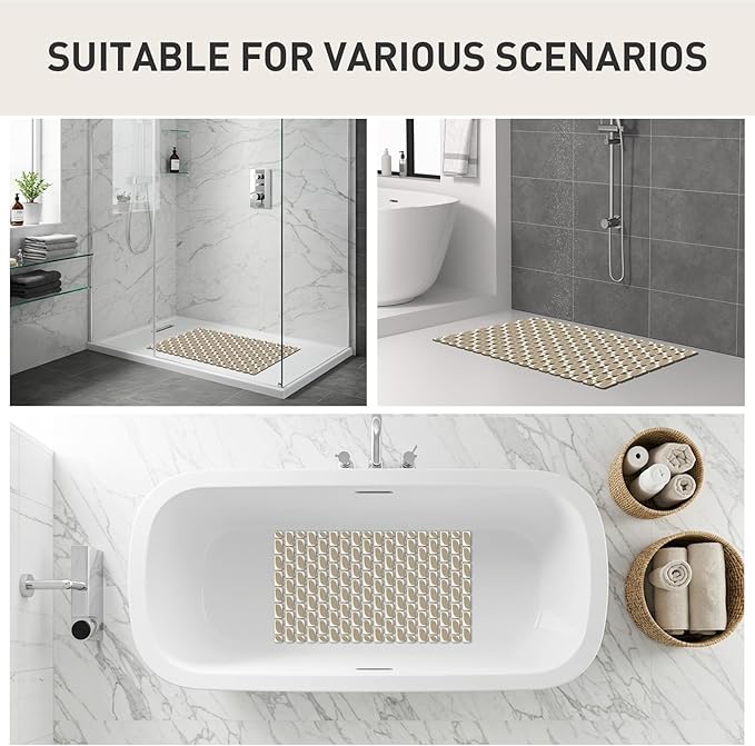 Shower Mat Non Slip Bathtub Mat, 27 x 16 Inch Eco-Friendly Soft Bath Mat - Image 9