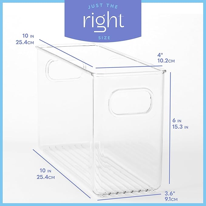 Plastic Food Storage 2 Pack Clear Container Bin - Image 3