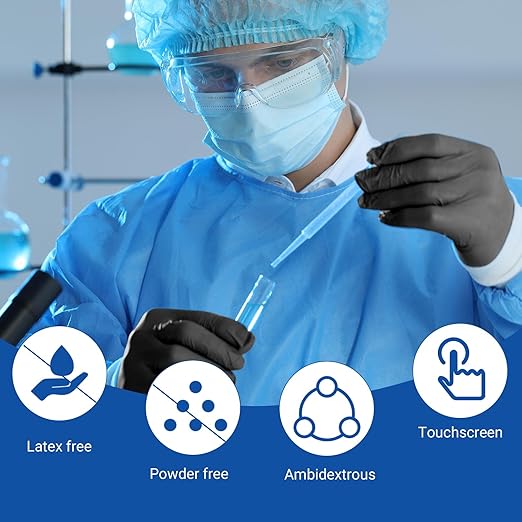 JMU Nitrile Gloves Small Case, 3.5Mil Disposable Medical Exam Gloves Latex Free - Image 2