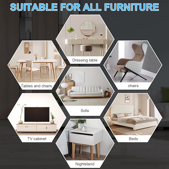 New Upgrade Furniture Movers Sliders, 4+4 Pack 4.3" Multi-Surface Furniture - Image 8
