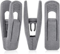Grey Velvet Hangers Clips, Non-Slip Strong Velvet Hangers Clips by TOFIIGREM
