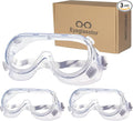3 Pack Safety Goggles Protective Adjustable Goggles Over Glasses Splash Eye by Eyeglasstor