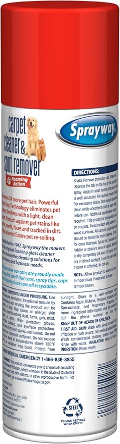 Sprayway Carpet Cleaner, Foaming Action | Deep Cleans Carpets & Upholstery | - Image 3