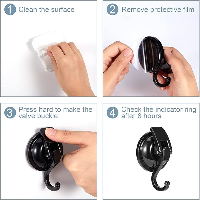 Heavy Duty Vacuum Wreath Cup Hook, No Hole Punched, Bathroom and Restroom - Image 6