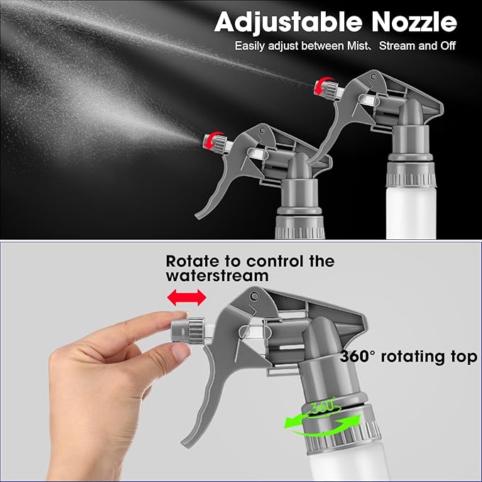 Eccliy 12 Pcs 16 Oz Plastic Spray Bottle, Adjustable Empty Reusable Sprayer - Image 3