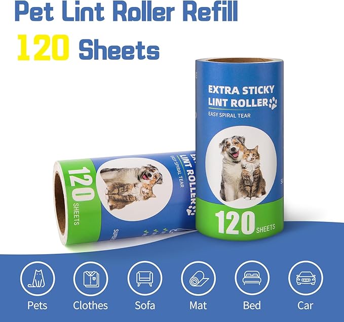 Extra Sticky Lint Roller Refills 10 Pack fit 3.8"-4" Standard Size Lint Roller - Image 5
